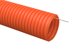 Труба гофрированная ПНД d40 с зондом оранжевая тяжелая (15м) | код CTG21-40-K09-015 | IEK (упак.15 м.)